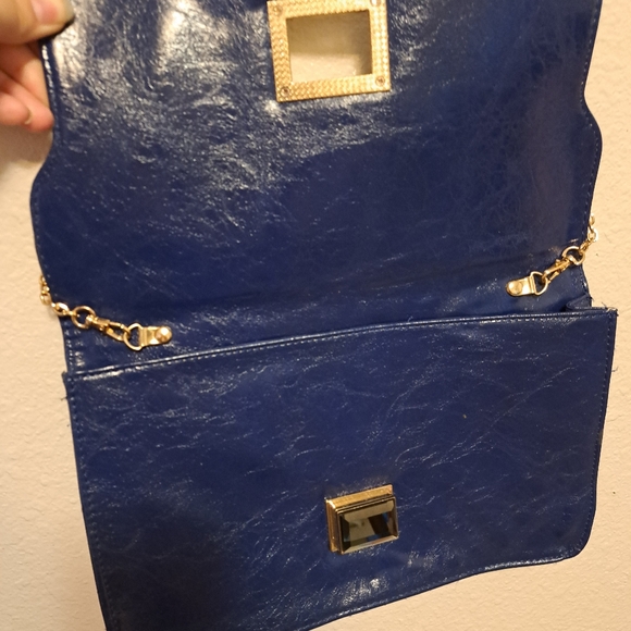 Blue clutch/crossbody purse - Picture 4 of 6